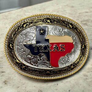Brand New State of Texas - Texas Flag Belt Buckle - measures 4 3/4” long